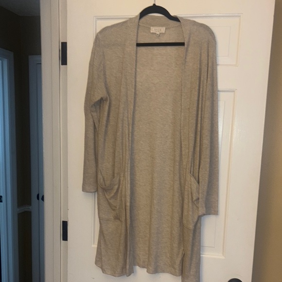 Sage Soft Beige Longline Cardigan - Picture 1 of 3